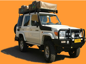 car with rooftop tent kenya